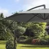 Pagoda Overhanging Parasol, 3m - Grey
