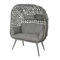 Palermo Wicker Double Standing Egg Chair – Light Grey 8 Palermo Wicker Double Standing Egg Chair – Light Grey -Garden Shop palermo standing double egg 1