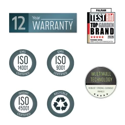 Palram - Canopia Rubicon 6x12 Apex Dark Grey Plastic Shed With Floor -Garden Shop palram canopia rubicon 6x12 apex dark grey plastic shed with floor7290108603422 03t BQ