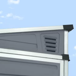 Palram - Canopia Skylight 4x6 Pent Dark Grey Plastic Shed With Floor -Garden Shop palram canopia skylight 4x6 pent dark grey plastic shed with floor7290108132717 07i BQ