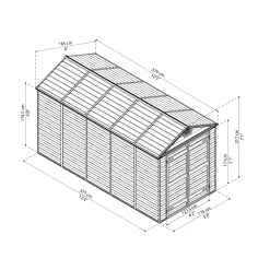 Palram - Canopia Skylight 6x12 Apex Dark Grey Plastic Shed With Floor -Garden Shop palram canopia skylight 6x12 apex dark grey plastic shed with floor7290103123697 01t BQ
