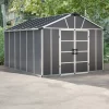 Palram - Canopia Yukon 11x13.1 Apex Dark Grey Plastic Shed