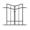 Panacea Steel Arched Finials Gate, (H)0.82m (W)0.47m