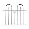 Panacea Steel Triple Arch Finial Gate, (H)0.94m (W)0.85m