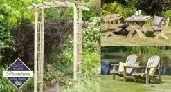 Zest Outdoor Living Dorset Arbour With Storage Box -Garden Shop pi image zest 4 leisure 3