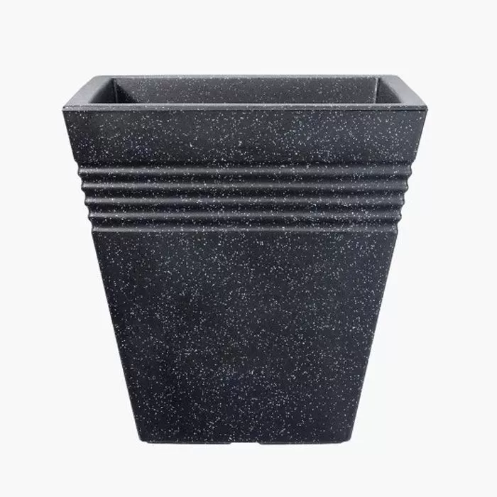 Stewart Garden Piazza Square Planter, Granite - 34cm 3 Stewart Garden Piazza Square Planter, Granite - 34cm - Image 3