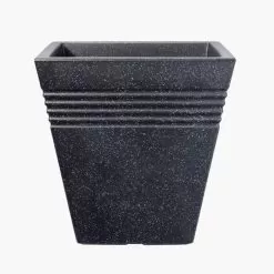 Stewart Garden Piazza Square Planter, Granite - 40cm -Garden Shop piazza square granite 1 1