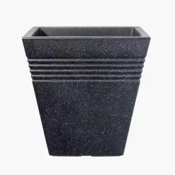 Stewart Garden Piazza Square Planter, Granite - 40cm