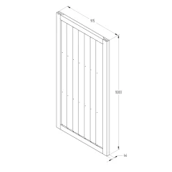 Pine Traditional Gate, (H)1.8m (W)0.92m -Garden Shop pine traditional gate h 1 8m w 0 92m5013053157473 01t bq