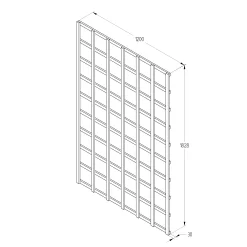 Pine Trellis Panel, Pack Of 3 (W)120cm X (H)183cm -Garden Shop pine trellis panel pack of 3 w 120cm x h 183cm5013053173336 18bq