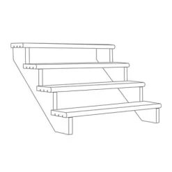 Richard Burbidge Redwood Deck Step (W)1066mm (T)40mm, Set Of 6 -Garden Shop richard burbidge redwood deck step w 1066mm t 40mm set of 65000473080368 01t BQ