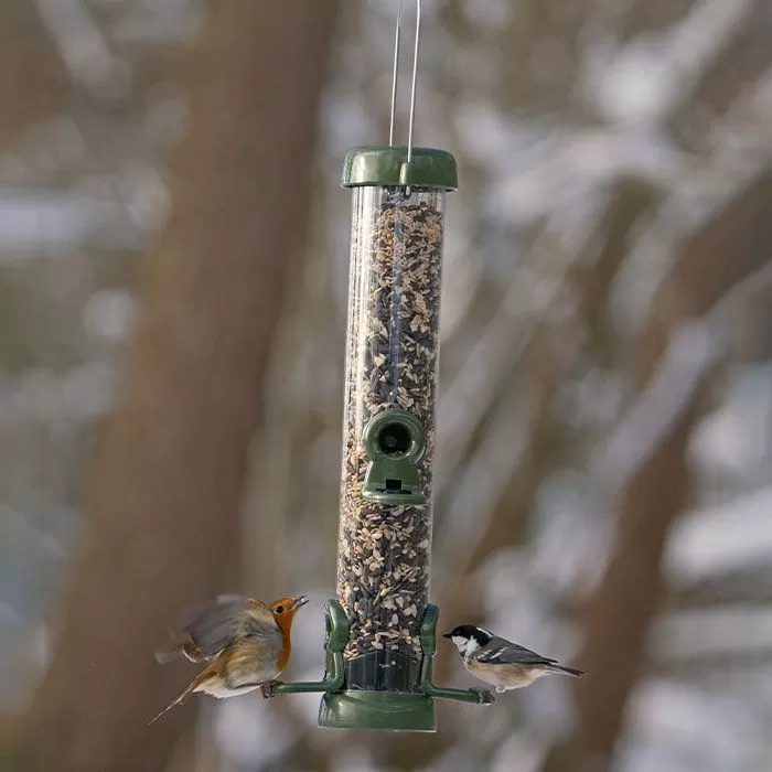 Jacobi Jayne Ring-Pull™ Click Seed Feeder – Medium, 4 Port 1 Jacobi Jayne Ring-Pull™ Click Seed Feeder – Medium, 4 Port