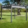 Hartman Roma Pergola With Retractable Canopy, 3m X 3m - Grey