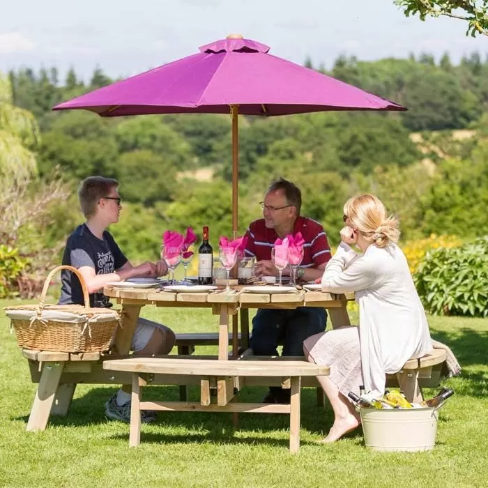 Zest Outdoor Living Rose Round Picnic Table 2 Zest Outdoor Living Rose Round Picnic Table - Image 2