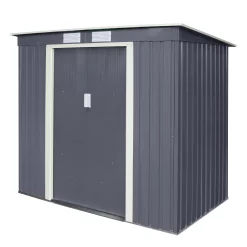 Rowlinson Trentvale 6x4 Pent Dark Grey Metal Shed