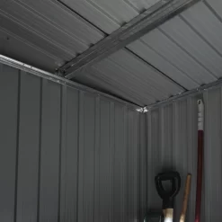 Rowlinson Trentvale 6x4 Pent Dark Grey Metal Shed -Garden Shop rowlinson trentvale 6x4 pent dark grey metal shed5013856206200 40c bq