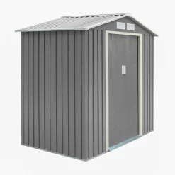 Rowlinson Trentvale 6x4 Pent Light Grey Metal Shed -Garden Shop rowlinson trentvale 6x4 pent light grey metal shed5013856206293 03c bq