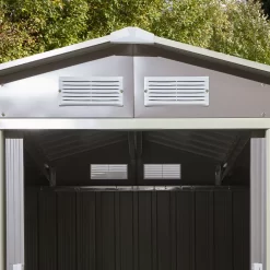 Rowlinson Trentvale 6x4 Pent Light Grey Metal Shed -Garden Shop rowlinson trentvale 6x4 pent light grey metal shed5013856206293 36c bq