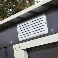 Rowlinson Trentvale 8x4 Pent Dark Grey Metal Shed -Garden Shop rowlinson trentvale 8x4 pent dark grey metal shed5013856206323 36c bq