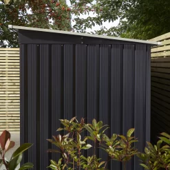 Rowlinson Trentvale 8x4 Pent Dark Grey Metal Shed -Garden Shop rowlinson trentvale 8x4 pent dark grey metal shed5013856206323 41c bq