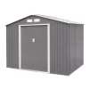 Rowlinson Trentvale 8x6 Apex Light Grey Metal Shed