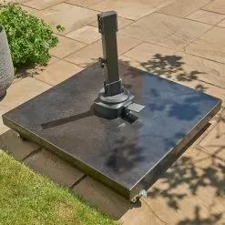 Royce Cantilever Granite Parasol Base With Wheels - 90kg -Garden Shop royce 90kg parasol base1 1