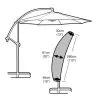 Garland Sail Parasol Cover - Black