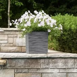 Tierra Verde Citadelle Serenity Planter, 36cm - Steel Grey -Garden Shop serenity citadelle pltr 36cm grey 1 1