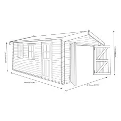 Shire 15x14 Bradenham Wooden Garage - Assembly Service Included -Garden Shop shire 15x14 bradenham wooden garage assembly service included5019804111596 02t
