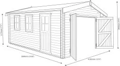 Shire 17x14 Bradenham Wooden Garage - Assembly Service Included -Garden Shop shire 17x14 bradenham wooden garage assembly service included5019804425181 03t