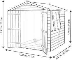 Shire Alderney 7x7 Ft Apex Shiplap Wooden 2 Door Shed With Floor (Base Included) - Assembly Service Included -Garden Shop shire alderney 7x7 ft apex shiplap wooden 2 door shed with floor base included assembly service included5397007006339 18bq