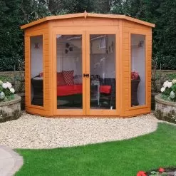 Shire Barclay 7x7 Safety Acrylic Pent Shiplap Wooden Summer House - Base Not Included -Garden Shop shire barclay 7x7 safety acrylic pent shiplap wooden summer house base not included5019804999170 02i bq