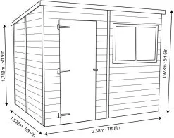 Shire Caldey 8x6 Ft Pent Shiplap Wooden Shed With Floor - Assembly Service Included -Garden Shop shire caldey 8x6 ft pent shiplap wooden shed with floor assembly service included5019804668410 03t