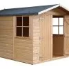 Shire Guernsey 7x10 Ft Apex Shiplap Wooden 2 Door 2 Windows Shed With Floor (Base Included)