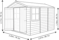 Shire Guernsey 7x10 Ft Apex Shiplap Wooden 2 Door 2 Windows Shed With Floor (Base Included) -Garden Shop shire guernsey 7x10 ft apex shiplap wooden 2 door 2 windows shed with floor base included 5019804710508 19bq