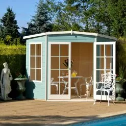 Shire Hampton 7x7 Glass Pent Shiplap Wooden Summer House - Base Not Included -Garden Shop shire hampton 7x7 glass pent shiplap wooden summer house base not included5019804779833 01i bq