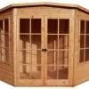 Shire Hampton 8x8 Glass Pent Shiplap Wooden Summer House - Base Not Included