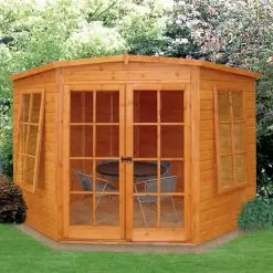 Shire Hampton 8x8 Glass Pent Shiplap Wooden Summer House - Base Not Included -Garden Shop shire hampton 8x8 glass pent shiplap wooden summer house base not included5019804889839 02i bq