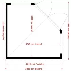 Shire Hampton 8x8 Glass Pent Shiplap Wooden Summer House - Base Not Included -Garden Shop shire hampton 8x8 glass pent shiplap wooden summer house base not included5019804889839 02t