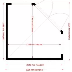 Shire Hampton 8x8 Toughened Glass Pent Shiplap Wooden Summer House - Base Not Included -Garden Shop shire hampton 8x8 toughened glass pent shiplap wooden summer house base not included5019804111145 02t