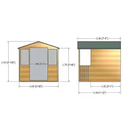 Shire Houghton 7x5 Glass Apex Shiplap Wooden Summer House - Base Not Included -Garden Shop shire houghton 7x5 glass apex shiplap wooden summer house base not included5019804118830 02t bq