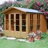 Shire Kensington 10x7 Glass Apex Shiplap Wooden Summer House - Base Not Included