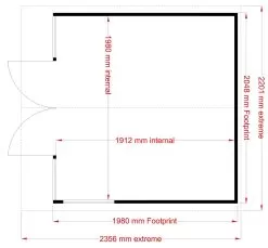 Shire Kensington 7x7 Glass Apex Shiplap Wooden Summer House - Base Included -Garden Shop shire kensington 7x7 glass apex shiplap wooden summer house base included5019804198504 02t
