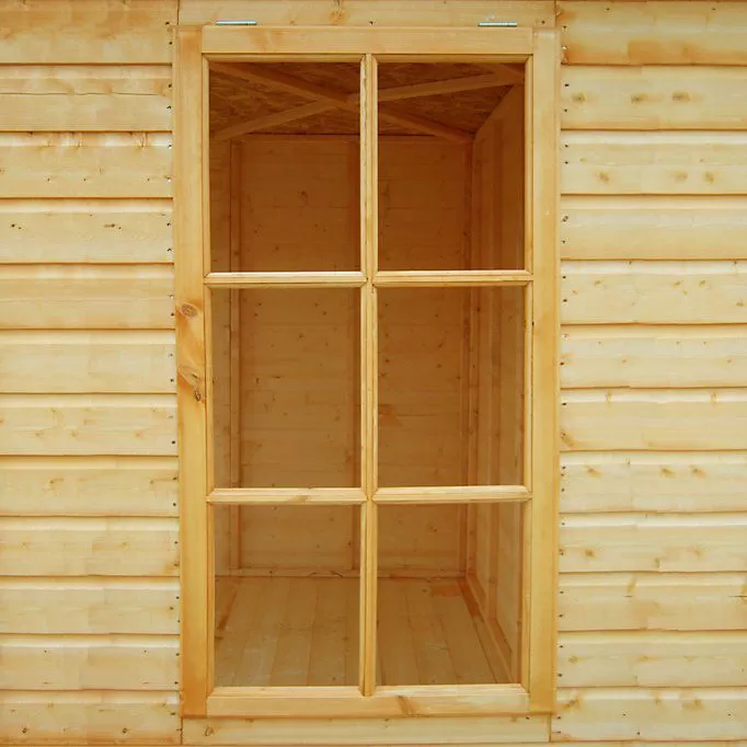 Shire Kensington 7x7 Toughened Glass Apex Shiplap Wooden Summer House - Base Included 3 Shire Kensington 7x7 Toughened Glass Apex Shiplap Wooden Summer House - Base Included - Image 3