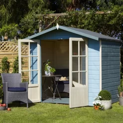 Shire Lumley 7x5 Glass Apex Shiplap Wooden Summer House - Base Included -Garden Shop shire lumley 7x5 glass apex shiplap wooden summer house base included5397007006391 02i bq