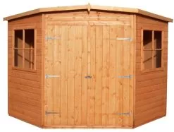 Shire Murrow 7x7 Ft Pent Shiplap Wooden 2 Door 2 Windows Shed With Floor