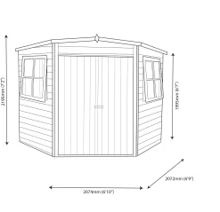 Shire Murrow 7x7 Ft Pent Shiplap Wooden 2 Door 2 Windows Shed With Floor -Garden Shop shire murrow 7x7 ft pent shiplap wooden 2 door 2 windows shed with floor5019804773480 19bq