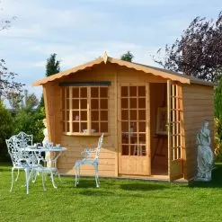 Shire Sandringham 10x10 Glass Apex Shiplap Wooden Summer House - Base Not Included 9 Shire Sandringham 10x10 Glass Apex Shiplap Wooden Summer House - Base Not Included -Garden Shop shire sandringham 10x10 glass apex shiplap wooden summer house base not included5019804111671 02i bq