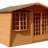 Shire Sandringham 10x6 Glass Apex Shiplap Wooden Summer House - Base Not Included