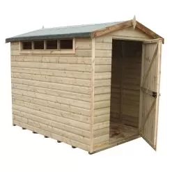 Shire Security Cabin 10x6 Apex Dip Treated Shiplap Wooden Shed With Floor - Assembly Service Included